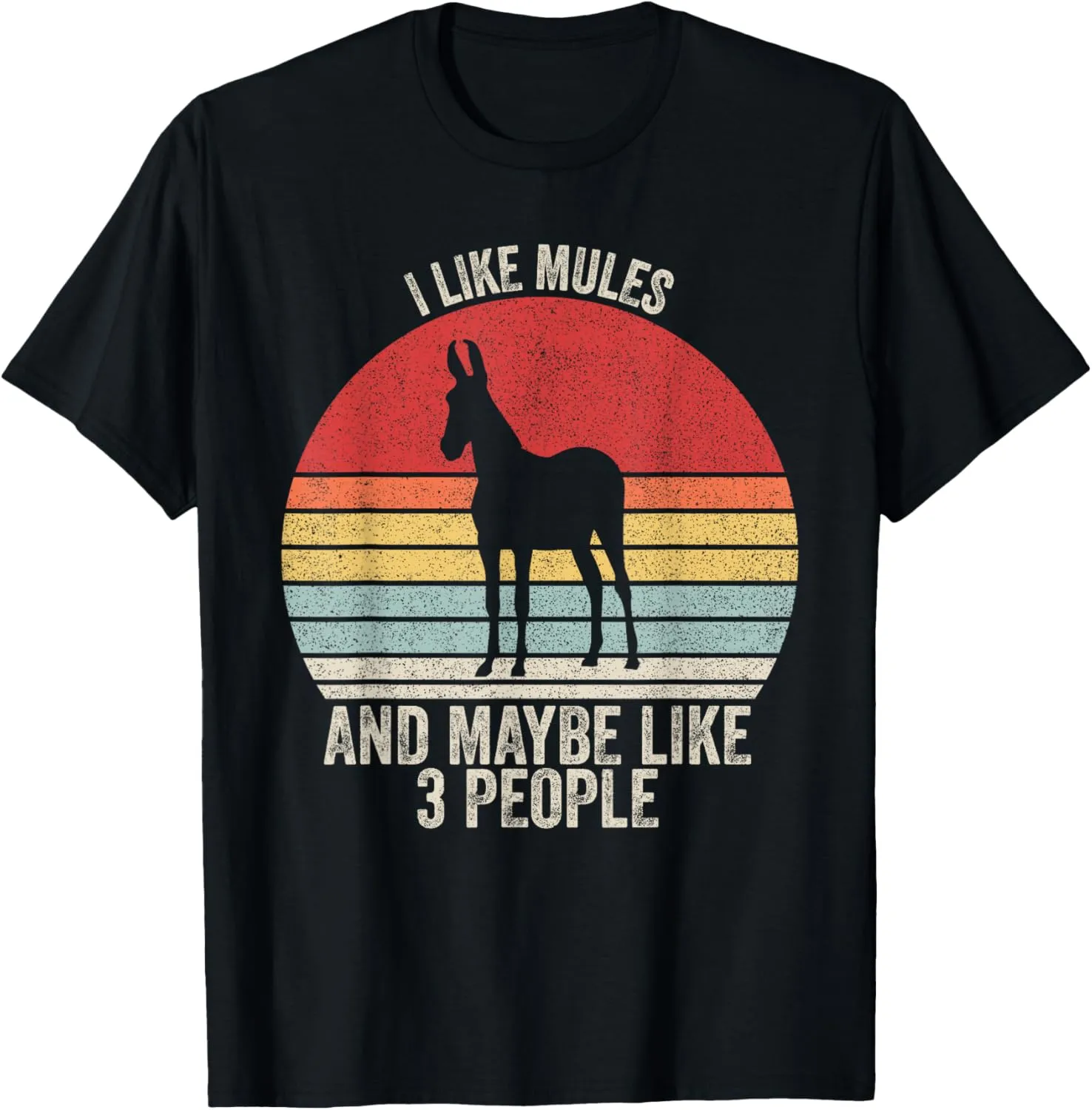 Vintage Retro I Like Mules And Maybe Like 3 People Mule T-Shirt