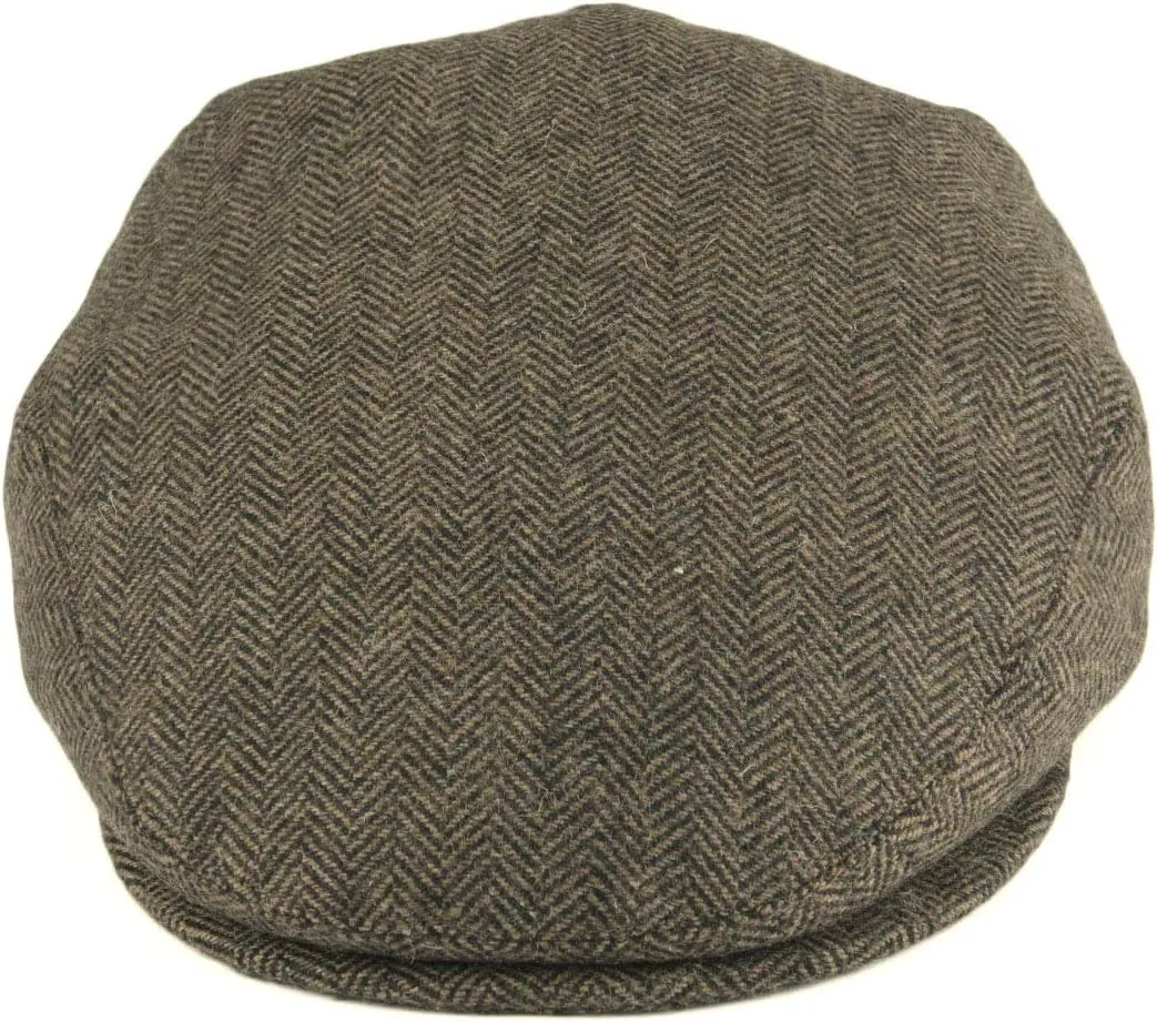 VOBOOM Men's Herringbone Flat Ivy Newsboy Hat Wool Blend Gatsby Cabbie Cap
