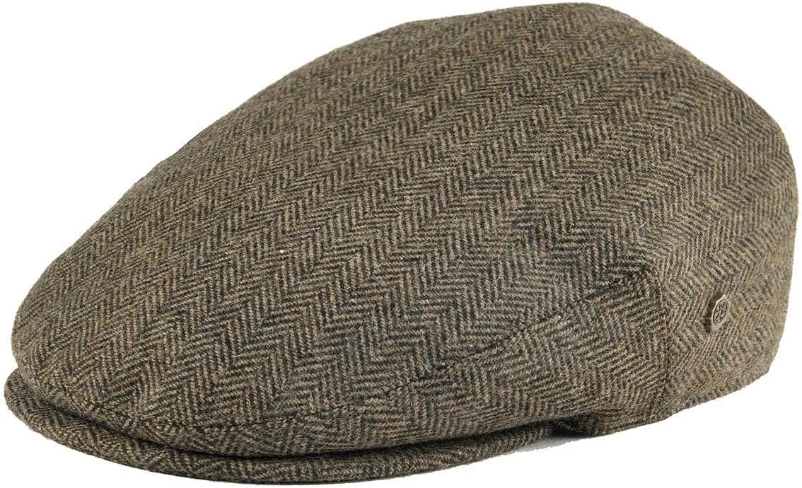 VOBOOM Men's Herringbone Flat Ivy Newsboy Hat Wool Blend Gatsby Cabbie Cap