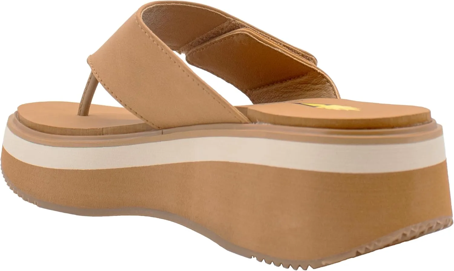 VOLATILE Womens Shiitake Platform Casual Sandals Casual Mid Heel 2-3" - Brown
