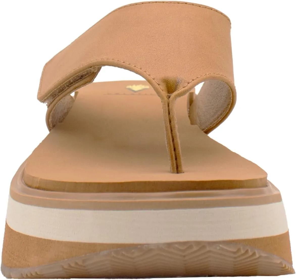 VOLATILE Womens Shiitake Platform Casual Sandals Casual Mid Heel 2-3" - Brown