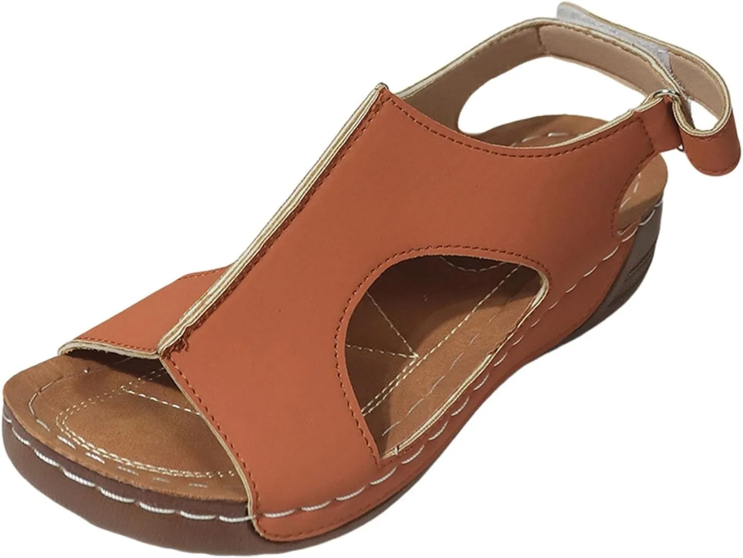 Wedge Sandals for Women Open Toe Orthopedic Sandal Walking Espadrilles Platform Wedges Sandals Casual Buckle Ankle Strappy Slip on Sandal Comfortable Dressy Summer Shoes