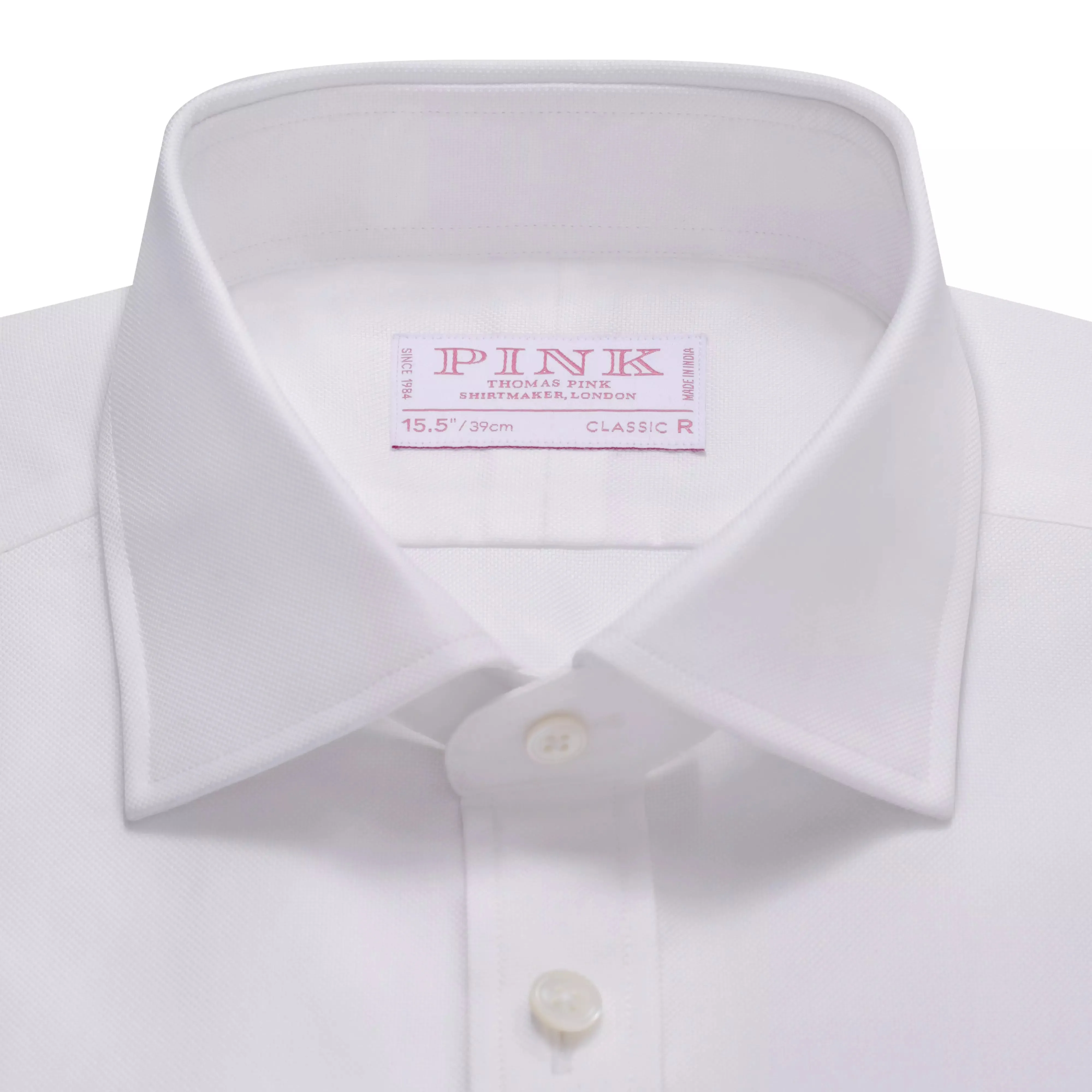 White Classic Fit Royal Oxford Dress Shirt