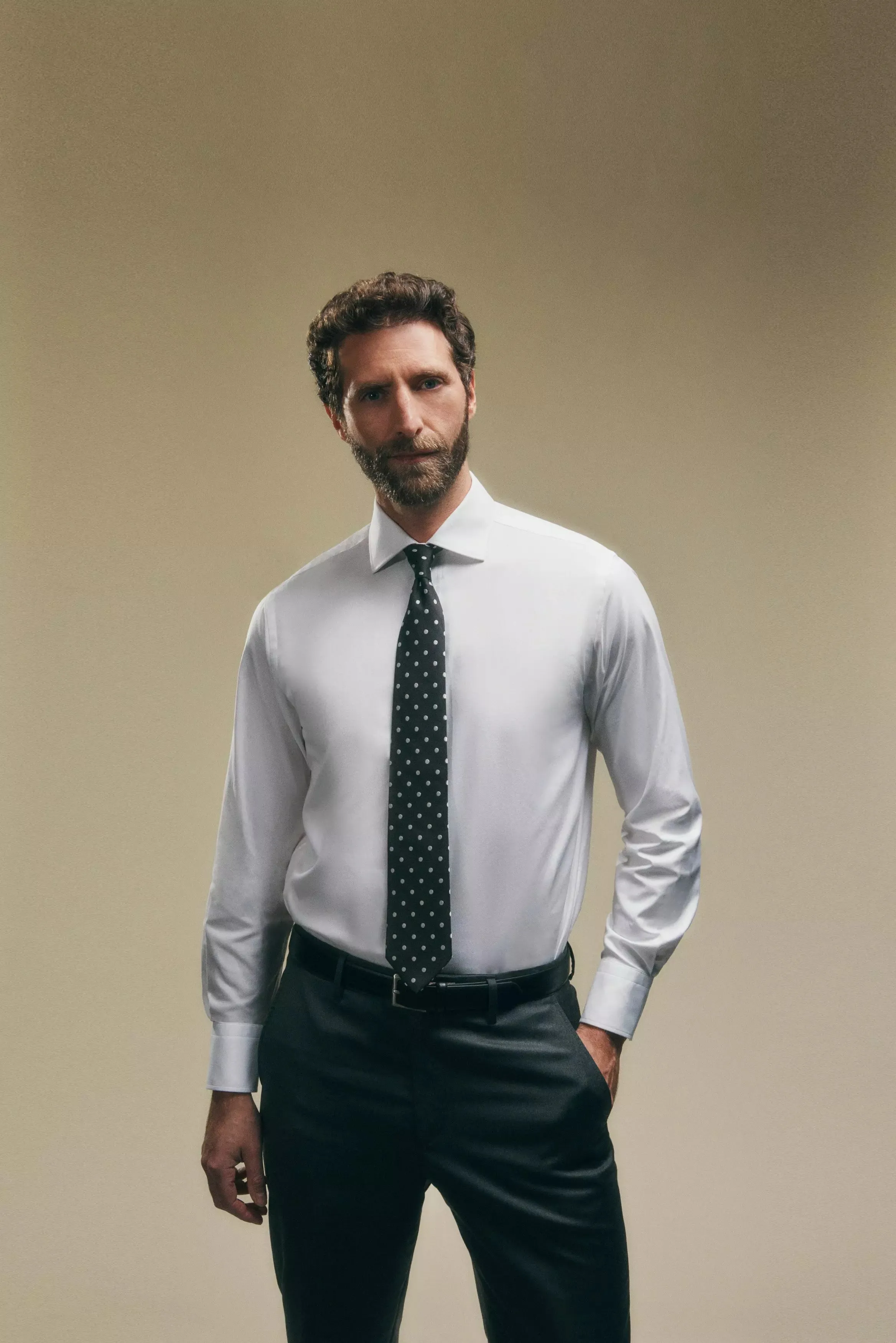 White Classic Fit Royal Oxford Dress Shirt