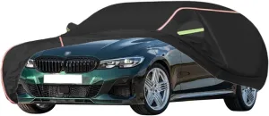 WOLWES Car Cover are Suitable for Alpina B3 Touring All-Weather Windproof, Snowproof, Rainproof, UV-Protected and Breathable All-Season Universal with Side Door Zip Oxford Cloth Car Cover (Color : Bl