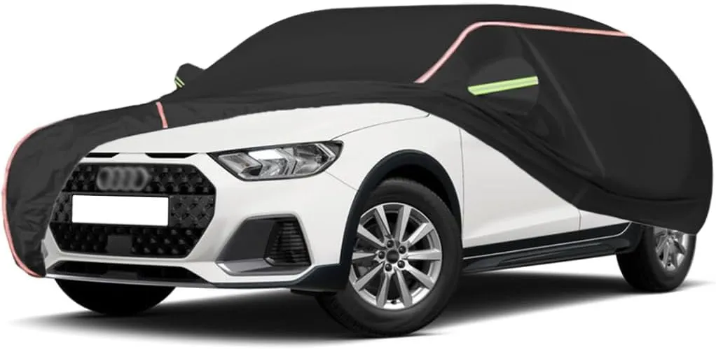 WOLWES Car Cover are Suitable for Audi A1 allstreet All-Weather Windproof, Snowproof, Rainproof, UV-Protected and Breathable All-Season Universal with Side Door Zip Oxford Cloth Car Cover (Color : Bl
