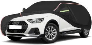 WOLWES Car Cover are Suitable for Audi A1 allstreet All-Weather Windproof, Snowproof, Rainproof, UV-Protected and Breathable All-Season Universal with Side Door Zip Oxford Cloth Car Cover (Color : Bl