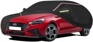 WOLWES Car Cover are Suitable for Hyundai i30 Wagon All-Weather Windproof, Snowproof, Rainproof, UV-Protected and Breathable All-Season Universal with Side Door Zip Oxford Cloth Car Cover (Color : Bl