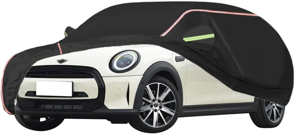 WOLWES Car Cover Are Suitable For Mini Cooper Convertible/Clubman/Countryman/Coupe/Roadster All-weather Windproof, Snowproof, Rainproof, UV-protected And Breathable All-season Universal With Side Door