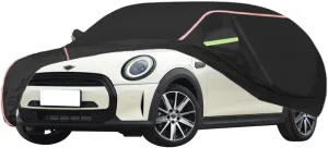 WOLWES Car Cover Are Suitable For Mini Cooper Convertible/Clubman/Countryman/Coupe/Roadster All-weather Windproof, Snowproof, Rainproof, UV-protected And Breathable All-season Universal With Side Door