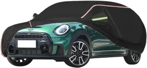 WOLWES Car Cover Are Suitable For Mini Cooper D/S/SD/John Cooper Works Paceman All-weather Windproof, Snowproof, Rainproof, UV-protected And Breathable All-season Universal With Side Door Zip Oxford C