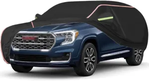WOLWES Car Covers Are Suitable For GMC Terrain AT4/Denali/SLE/SLT 2010-2024 All-weather Windproof, Snowproof, Rainproof, UV-protected And Breathable All-season Universal With Side Door Zip Oxford Clot