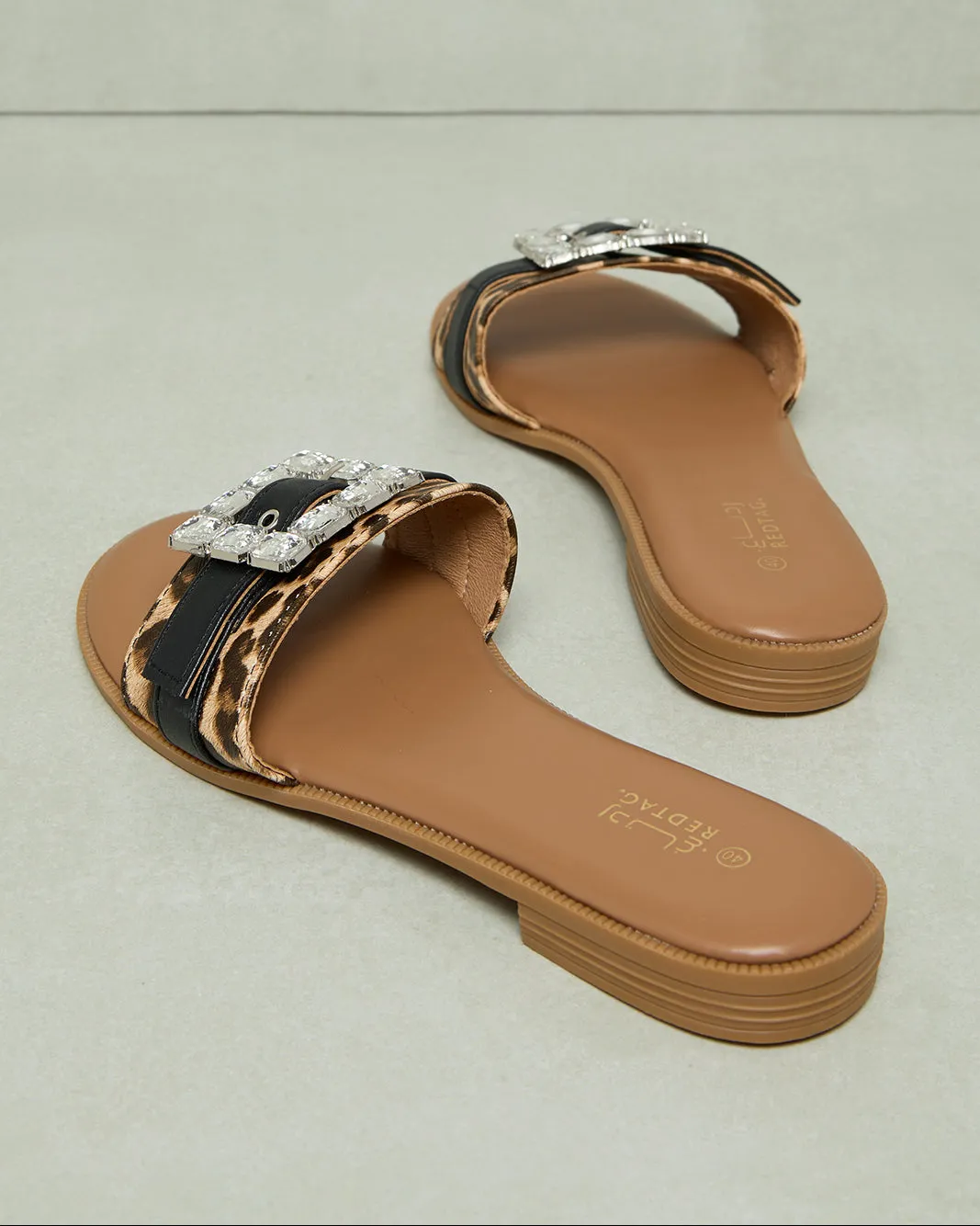 Women Brown Embellished Mule