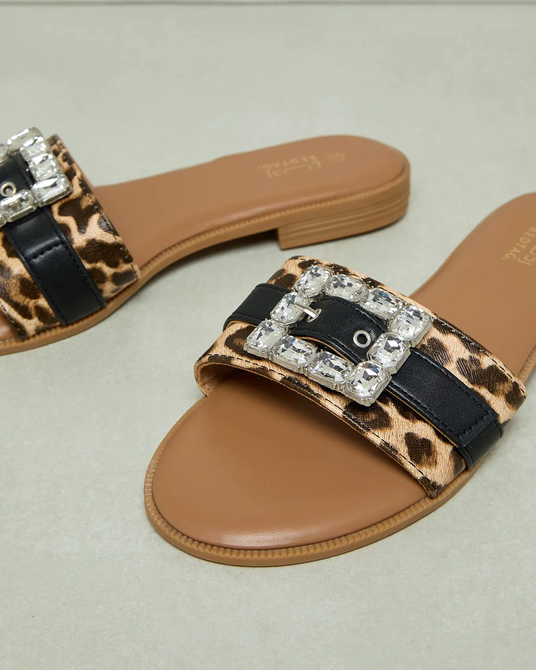 Women Brown Embellished Mule