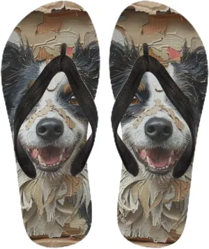 Women Sea Wave Flip Flop Sandal, Cute Lotus Orthotic Flip Flops Lightweight Flat Sandals Indoor Outdoor for Summer