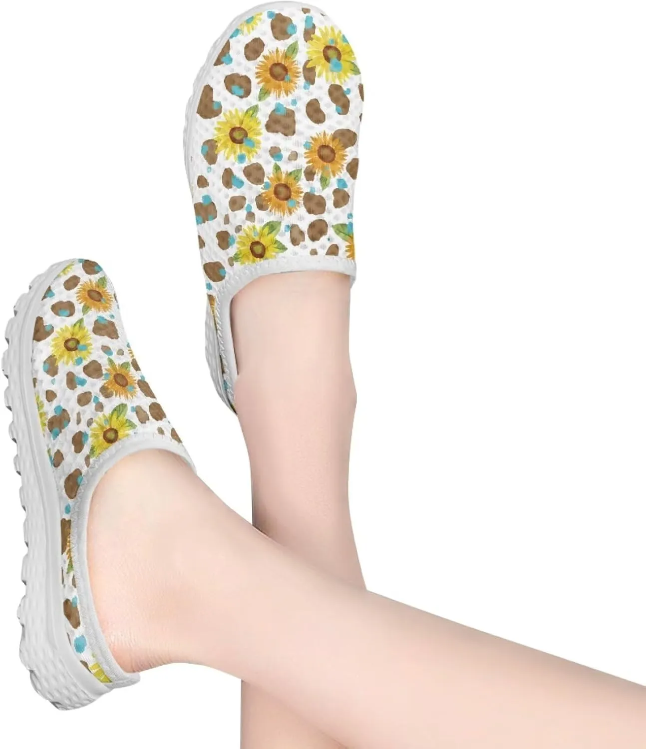 Women's Backless Walking Sneakers Slip-on Mule Shoes Closed Toe Slippers Lightweight Anti Skid Footwear