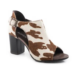 Women's Brown Cow Hair Open Sandal - Roper