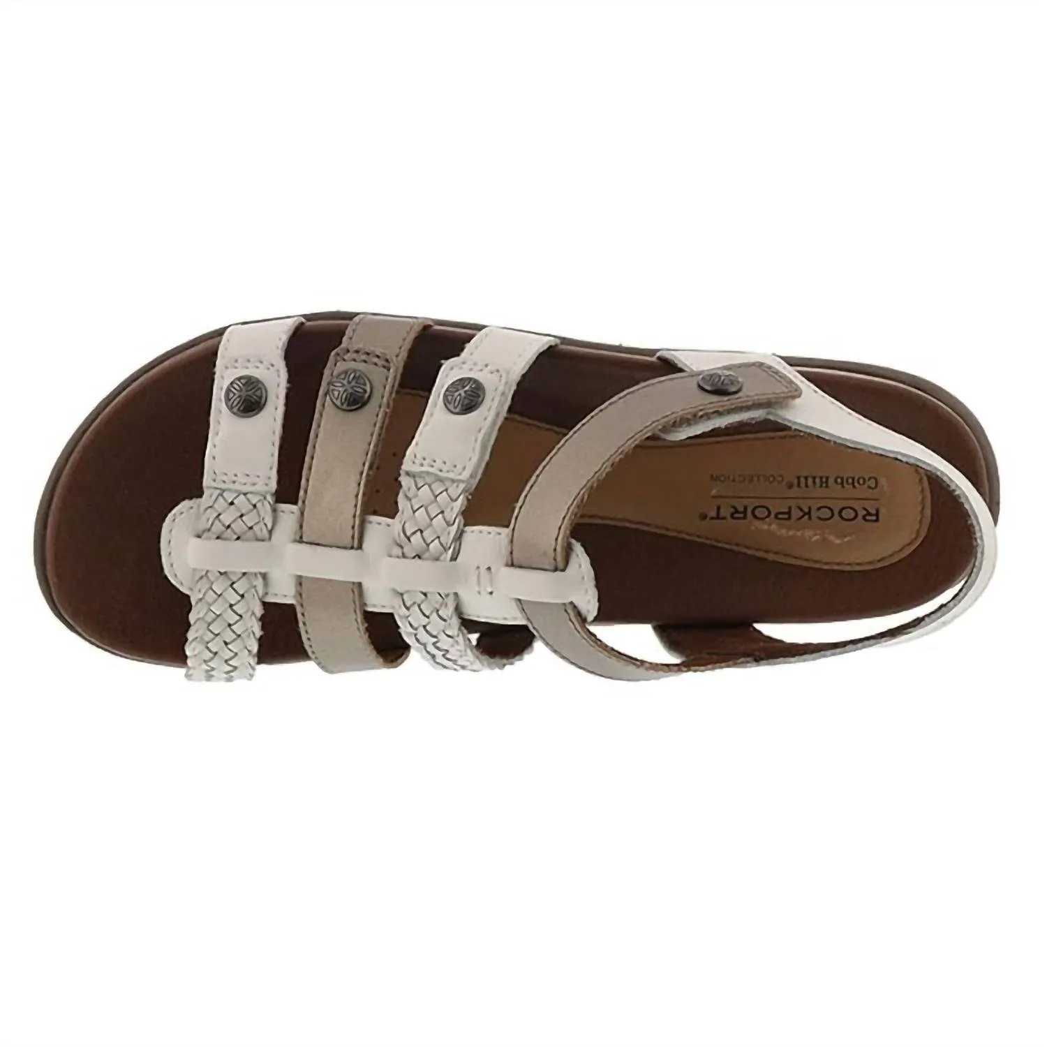Women's Cobb Hill Rubey Tstrap Sandal In White Multi
