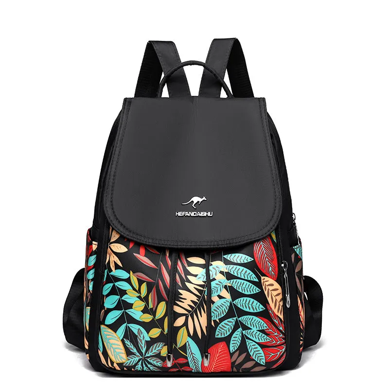 Women's Fashion Korean Style Printed Large Capacity Backpacks