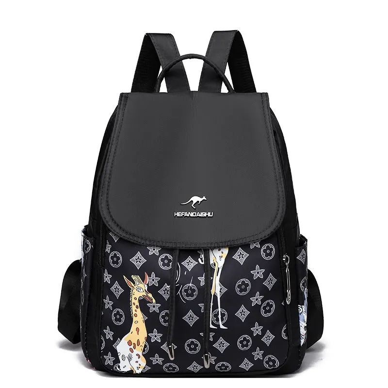 Women's Fashion Korean Style Printed Large Capacity Backpacks