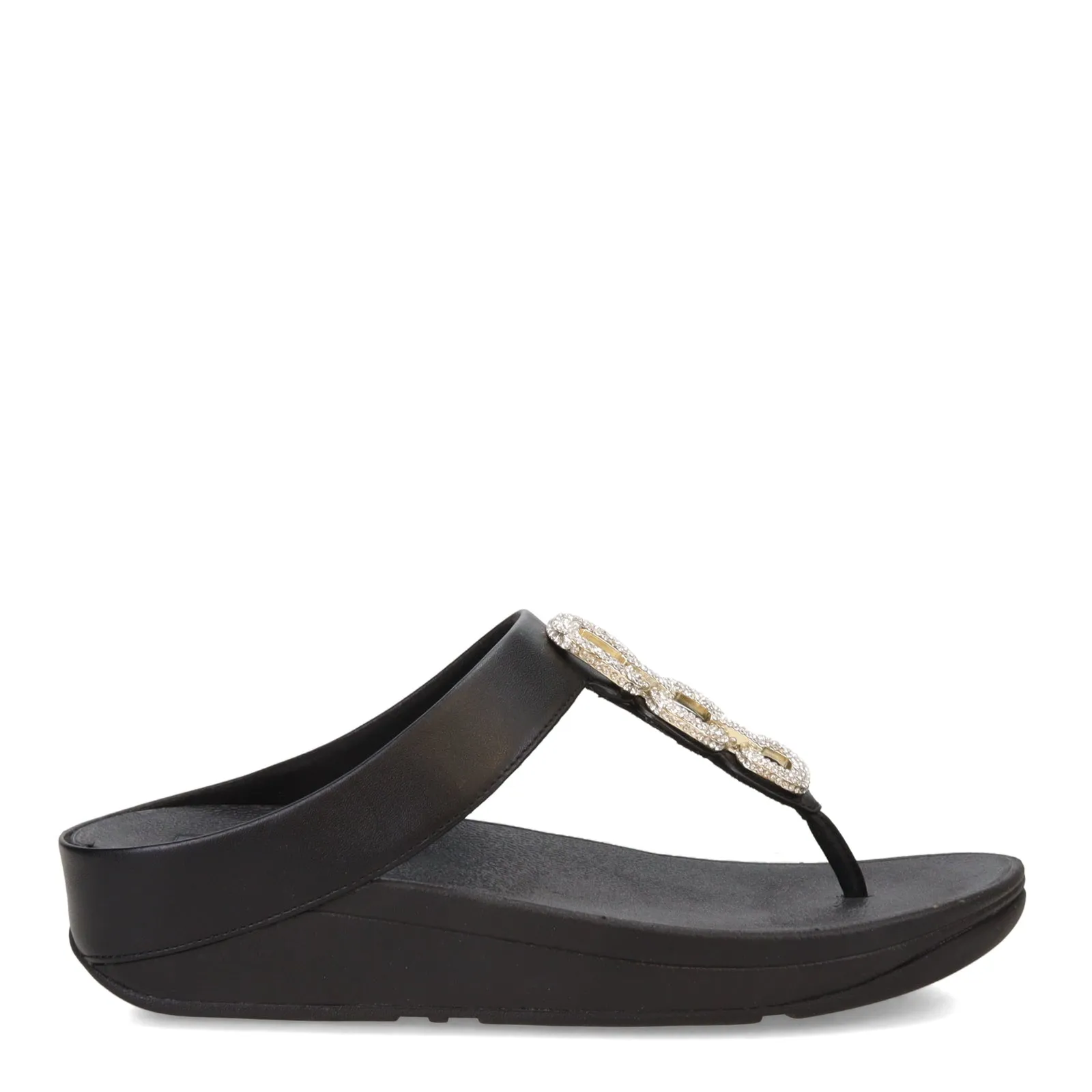 Women's FitFlop, Fino Crystal Chain Toe-Post Sandal