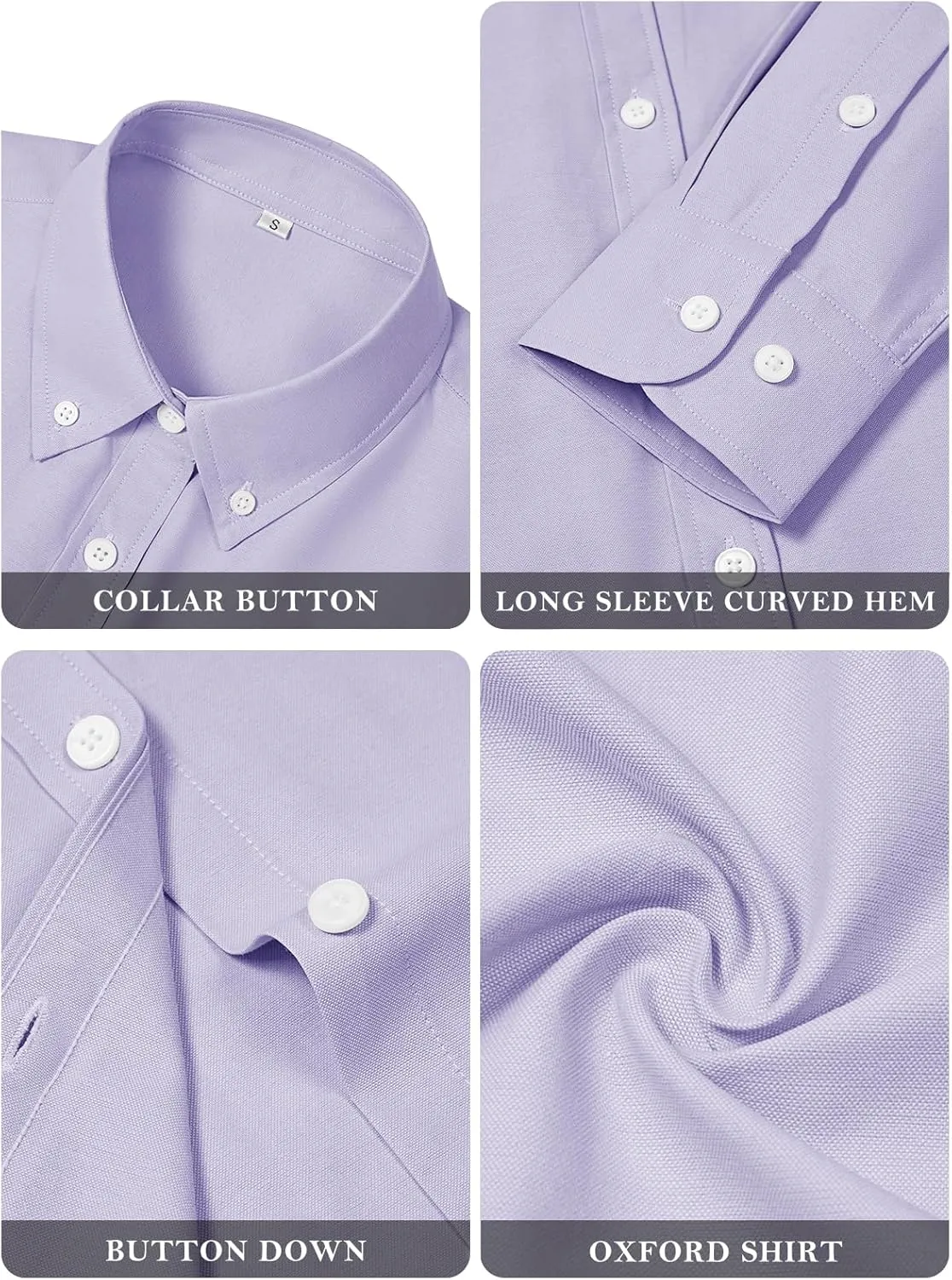 Womens Oxford Shirts Button Down Shirts Cotton Dress Shirts Long Sleeve Collared Work Office Blouses Tunic Tops