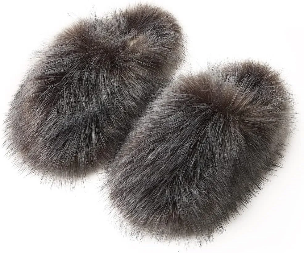 Women's Plush Faux Fur Slipper Slide Sandal Soft Furry Fuzzy Fluffy Lovely Indoor Outdoor Slip On Slippers Multicolor Winter House Shoes