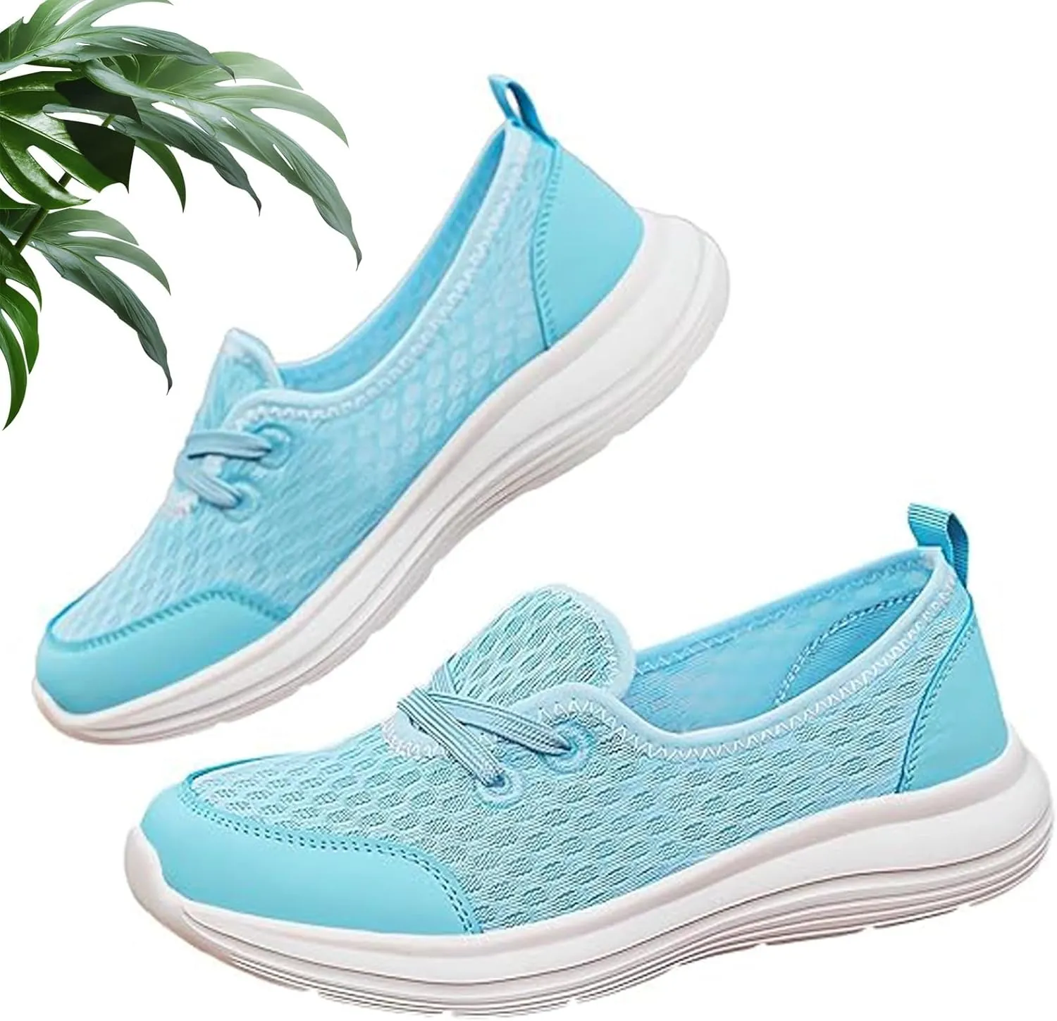 Women's Soft Sole Mesh Comfort Orthopedic Shoes,2025 Summer Slip-On Casual Flat Walking Shoes,Lightweight Breathable
