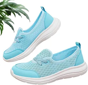 Women's Soft Sole Mesh Comfort Orthopedic Shoes,2025 Summer Slip-On Casual Flat Walking Shoes,Lightweight Breathable