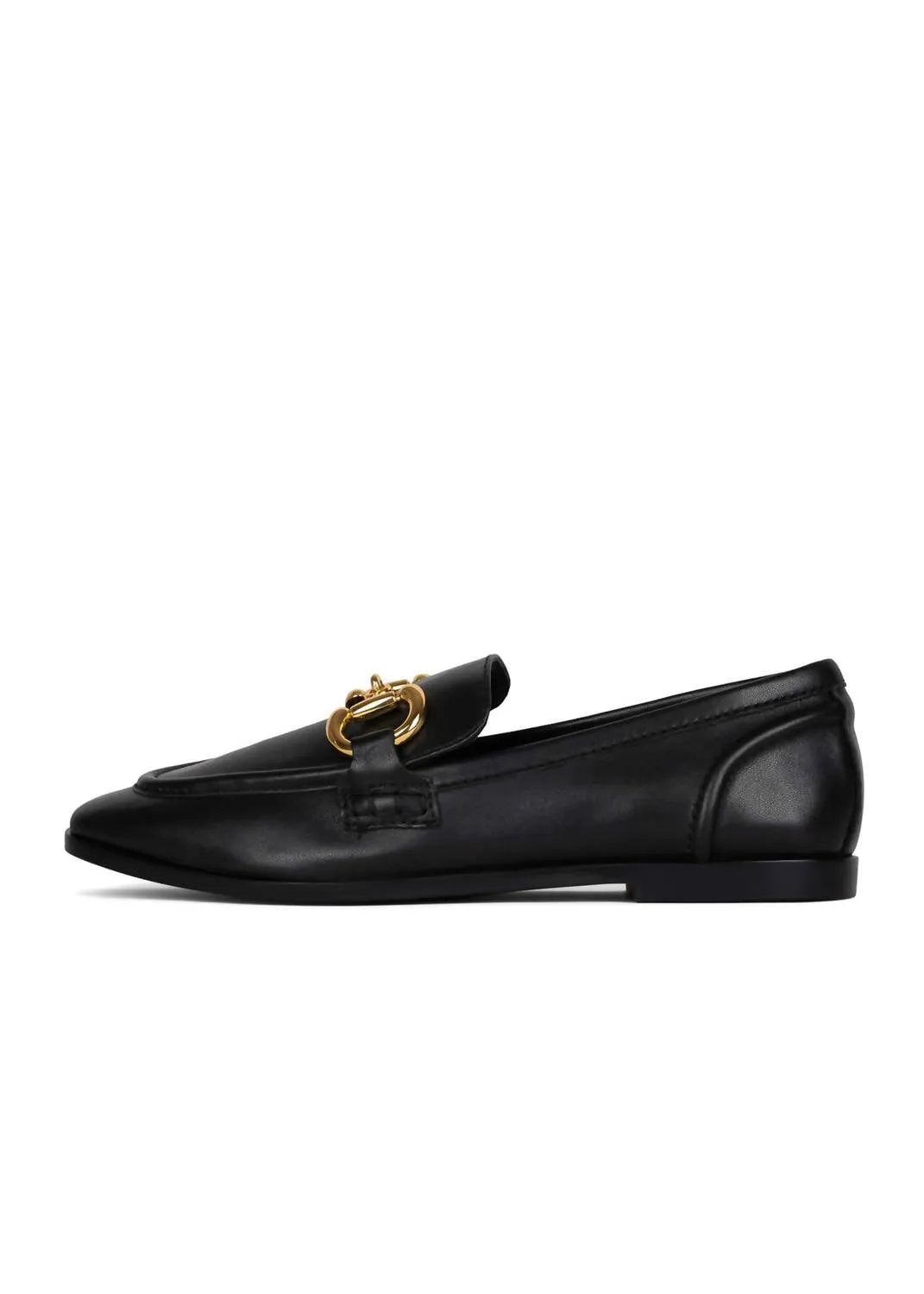 Women's Velviteen Loafer In Black Gold