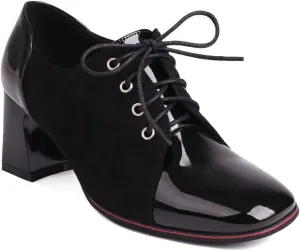 Women's Vintage Lace up Oxford Heels, Block Chunky Heeled Oxford Shoes, Dress Brogues Oxford Pumps