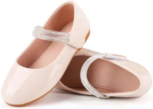 YUNICUS Girls Mary Jane Dress Shoes Ballet Flats for Girl Party School Shoes