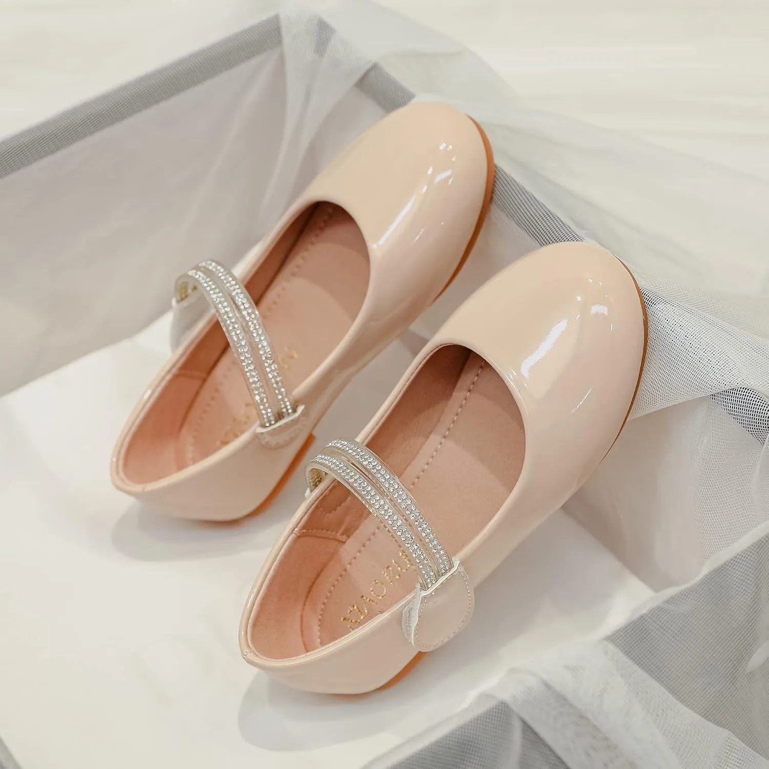 YUNICUS Girls Mary Jane Dress Shoes Ballet Flats for Girl Party School Shoes