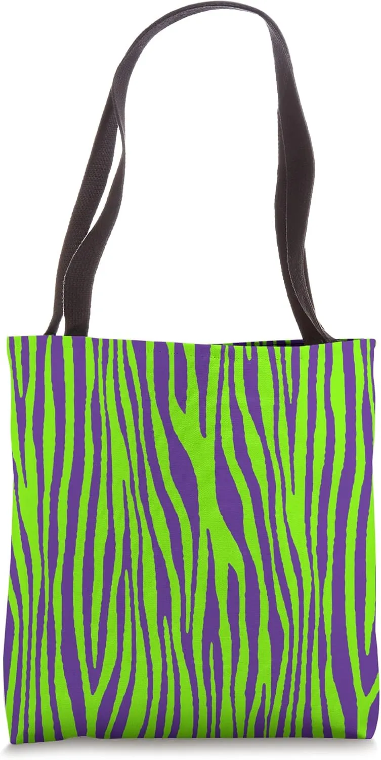 Zebra Pattern Camouflage Abstract In Lime Green Tote Bag