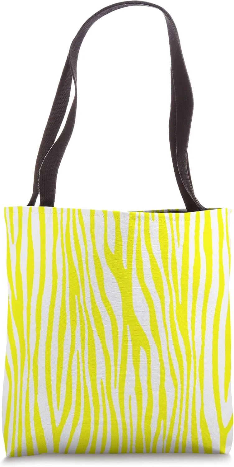 Zebra Pattern Camouflage Abstract In Yellow Tote Bag