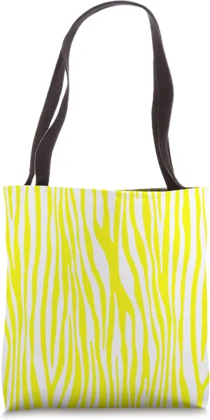 Zebra Pattern Camouflage Abstract In Yellow Tote Bag