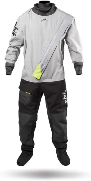 Zhik Mens Front Zip Drysuit Dry Suit - Platinum - Lightweight Breathable 3 Layer Dry Suit Waterproof Sprayproof Mens Size - L