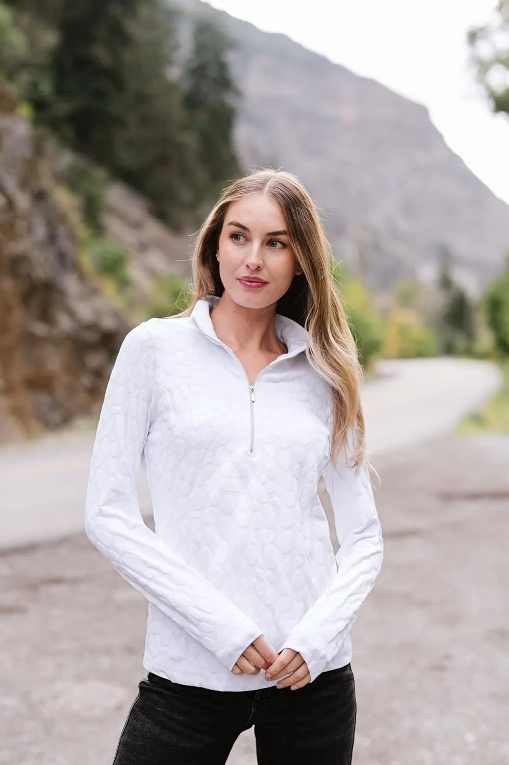 Zip Up Pullover with Thumb Holes